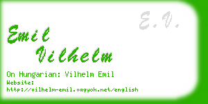 emil vilhelm business card